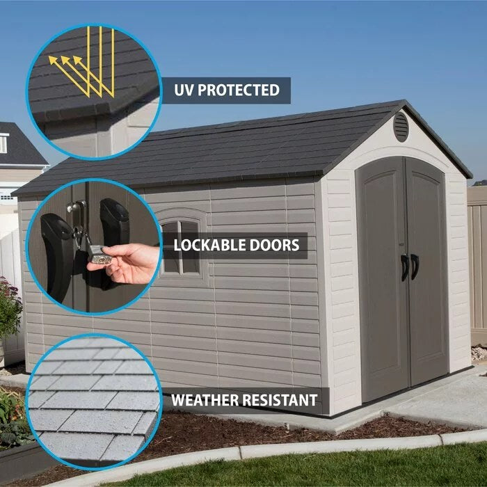 Lifetime Outdoor Storage Shed – 8′ x 12.5′