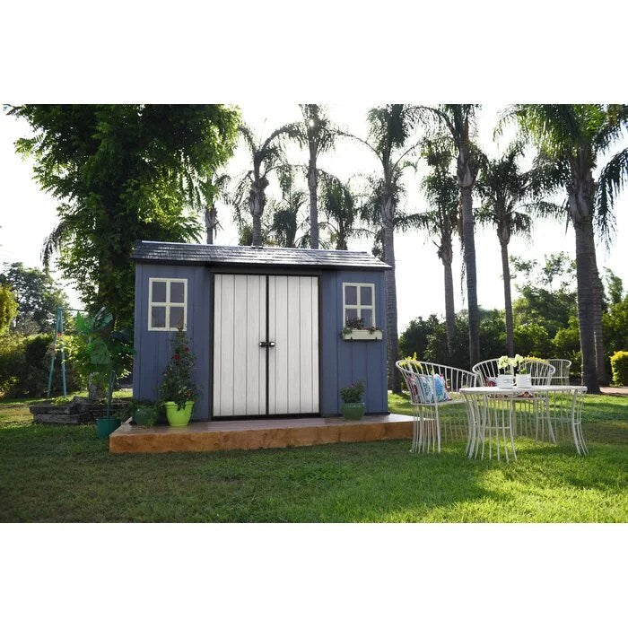 Oakland 11 ft. W x 7.5 ft. D Plastic Storage Shed